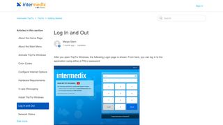 Log In and Out – Intermedix TripTix