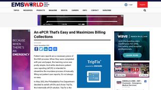 An ePCR That's Easy and Maximizes Billing Collections | EMS World