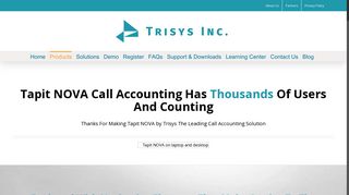 Tapit NOVA Call Accounting for SMB & Enterprise | Trisys Inc.