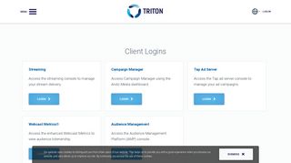Triton Digital - Client Login