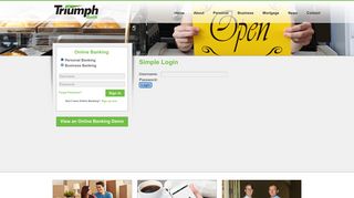 Simple Login | Triumph Bank