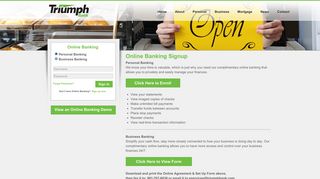 Online Banking Signup | Triumph Bank