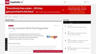 trivago Launches Hotel Test Programme - Hospitality Net