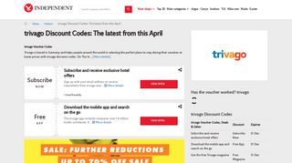trivago Discount Codes off | February 2019 | The Independent