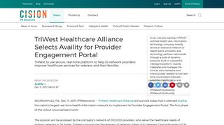 TriWest Healthcare Alliance Selects Availity for Provider Engagement ...
