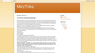 MirzTriks: Troid Vpn Working Settings