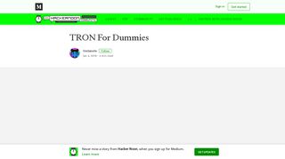 TRON For Dummies – Hacker Noon