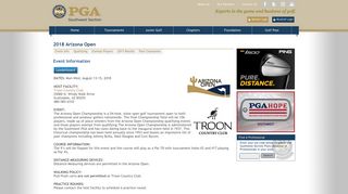 Southwest PGA - Tournaments - Arizona Open