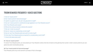 Troon Rewards - Frequently Asked Questions - Troon Golf