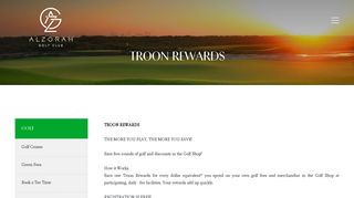 Al Zorah Golf Club - Troon Rewards