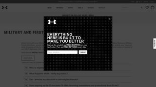 Under Armour Military and First Responder FAQ | US