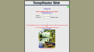 TroopMaster Web Login