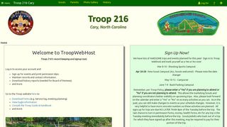 Troop 216 Cary - TroopWebHost.org