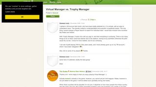 Virtual Manager vs. Trophy Manager | Virtual Manager