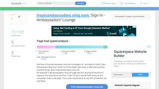 Access tropicambassadors.ning.com. Sign In - Ambassadors' Lounge