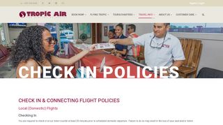 Check In Policies – Tropic Air Belize