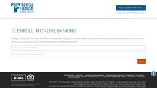 Enroll in Tropical Financial's Online Banking