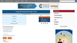Tropical Financial Credit Union - Credit Unions Online