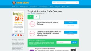 Tropical Smoothie Cafe Coupons 2019 - Coupon Sherpa