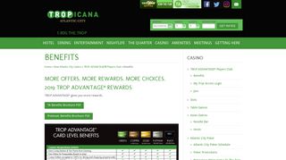 TROP Advantage Club Benefits | Tropicana Atlantic City Casino & Resort
