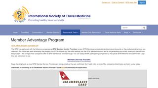 Member Advantage Program - International Society of Travel Medicine