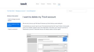 I want to delete my Trovit account – Trovit Help Center