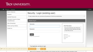 Security > Login (existing user) > TroyAbroad