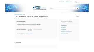 TroyCable Email Setup on Iphone and Android – Help Center