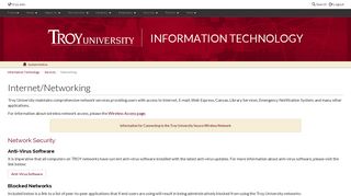 TROY - Information Technology - Internet/Networking