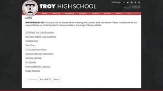 Links - Troy High School