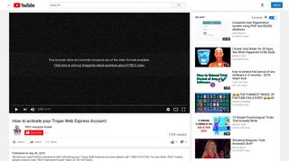 How to activate your Trojan Web Express Account - YouTube