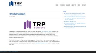 TRP Surveys UK panel -TRP Research