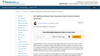Humana Medicare Advantage Plans and Vision Coverage
