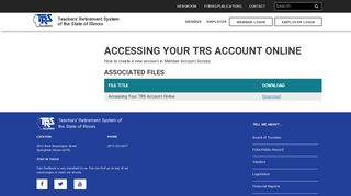 Accessing Your TRS Account Online | Teachers' Retirement System of ...