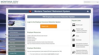 Insurance Deductions - Montana TRS - Montana.gov