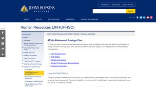403(b) Retirement Savings Plan | Human Resources | Johns Hopkins ...