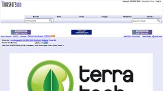 Terra Tech Corp. (TRTC) Stock Message Board - InvestorsHub