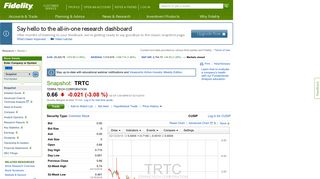 TRTC | Stock Snapshot - Fidelity