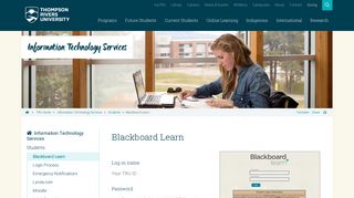 Blackboard Learn, IT Services - Thompson Rivers University
