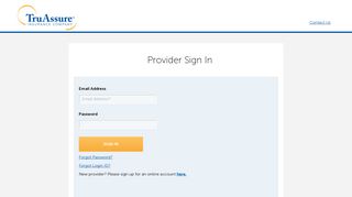 Provider Portal Login | TruAssure Insurance Company