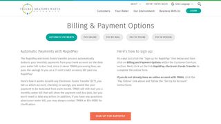 Billing & Payment Options - Truckee Meadows Water Authority