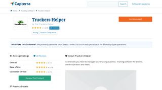 Truckers Helper Reviews and Pricing - 2019 - Capterra