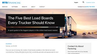 The Five Best Load Boards Every Trucker Should Know | RTS Financial