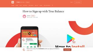 How to Sign up with True Balance – truebalance – Medium