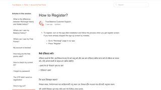 How to Register? – True Balance - Zendesk