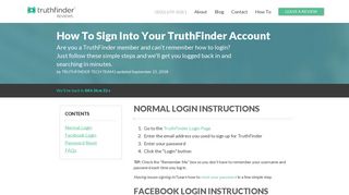 How To Log In To Your TruthFinder Account - Truthfinder Reviews