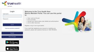 Welcome to the True Health New Mexico Member Portal ... - Healthx