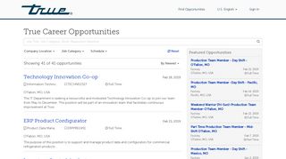 True Career Opportunities - My Job Search