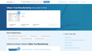 Ultipro True Manufacturing at top.accessify.com