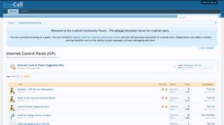 Internet Control Panel (ICP) | trueCall Community | the official ...